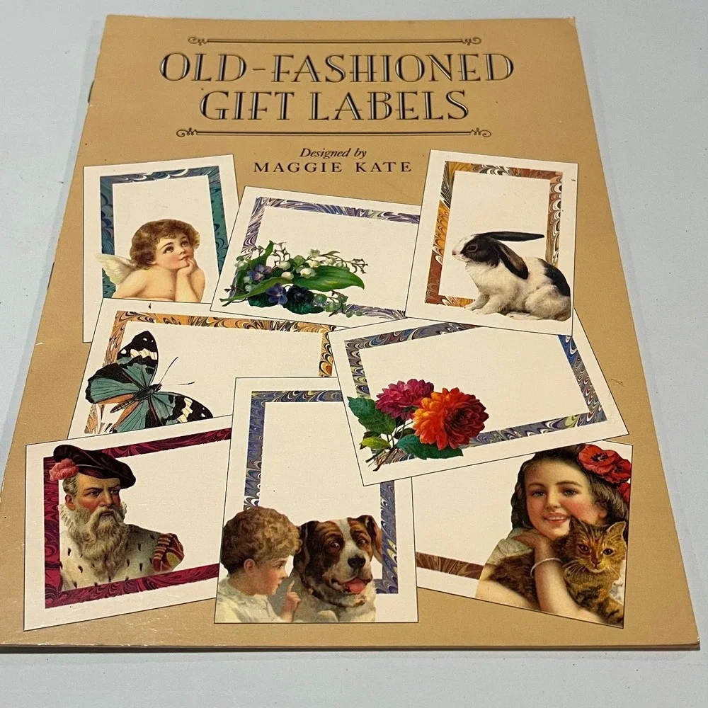 Vintage Old-Fashioned Gift Labels Book 33 Pressure-Sensitive Designs Maggie Kate
